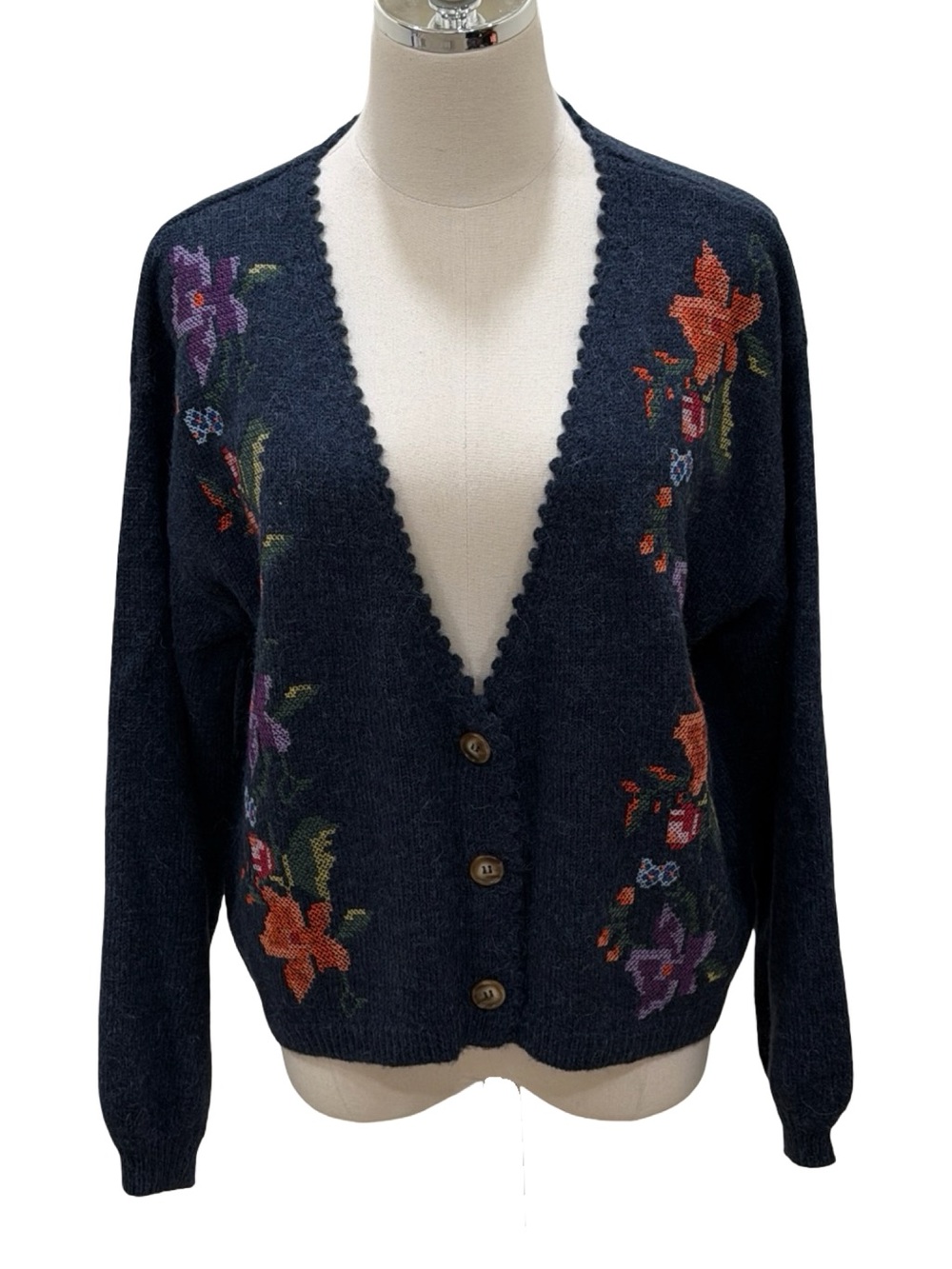 Louise Misha Luna Embroidered Mohair & Merino Wool Cardigan - Picture 7 of 10